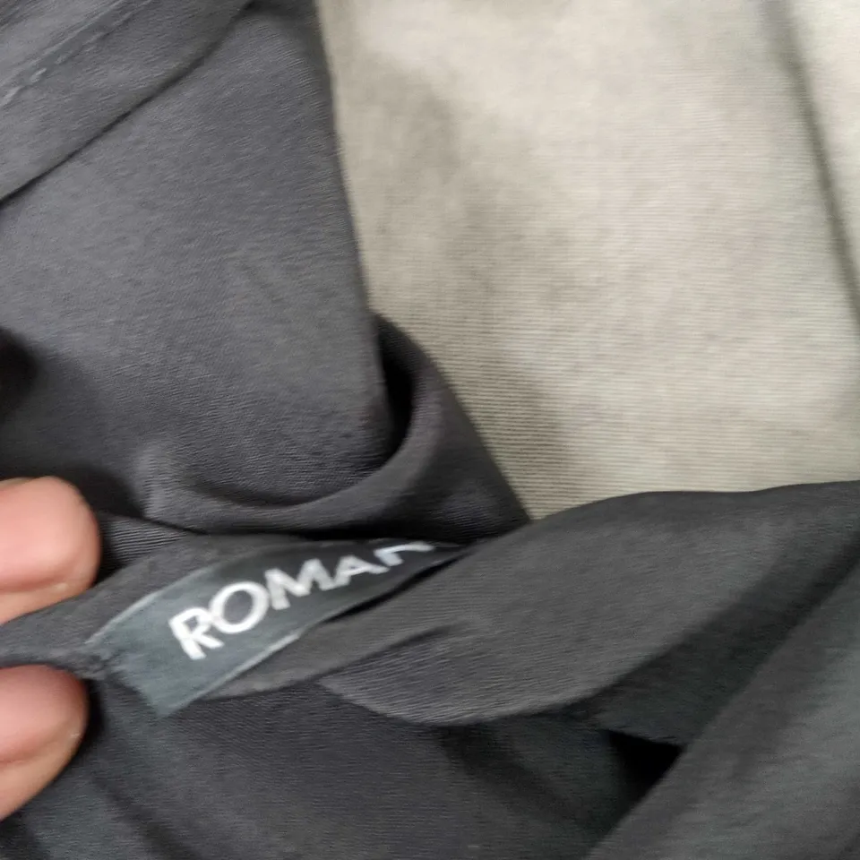 ROMAN BLACK SATIN CAMISOLE TOP WITH KNOT STRAPS