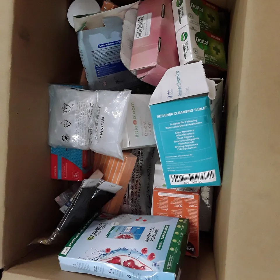 BOX TO CONTAIN AN ASSORTMENT OF HEALTH AND BEAUTY PRODUCTS