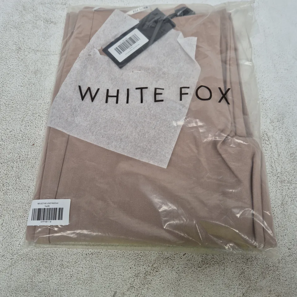 WHITE FOX REFLECTIVE LOVE PANTS - TAUPE - UK SIZE S