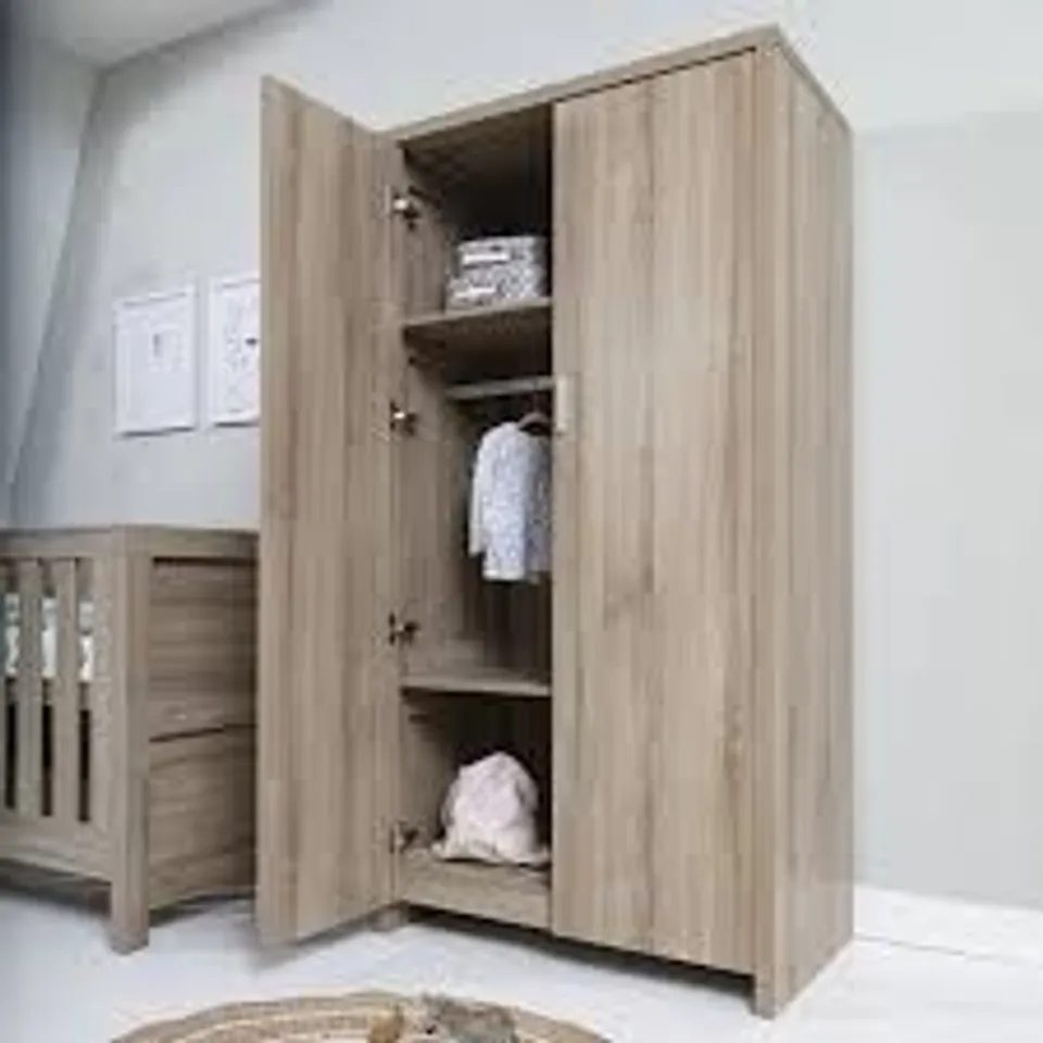 BOXED TUTTI BAMBINI MODENA WARDROBE - OAK FINISH (3 BOXES)