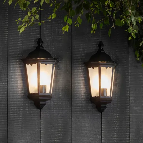 BOXED ABBIE 44CM H OUTDOOR WALL LANTERN (SET OF 2)