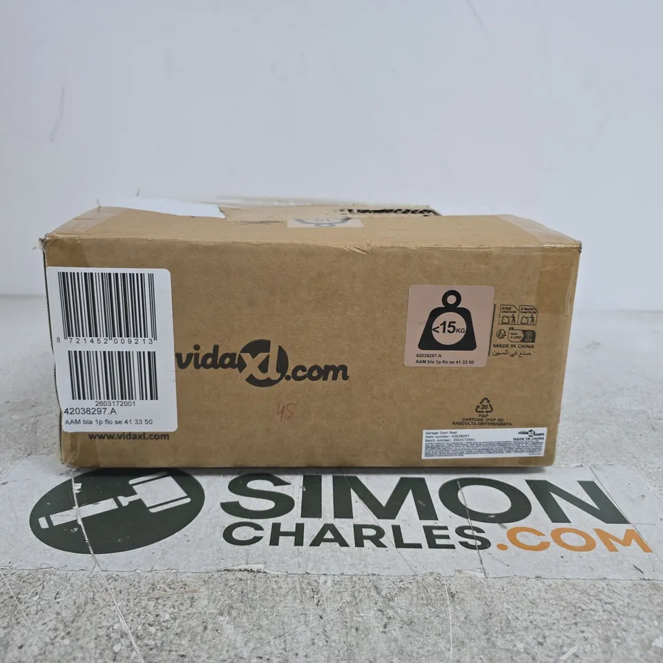 VIDAXL GARAGE DOOR SEAL BOXED