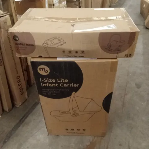 BOXED MYBABIIE I-SIZE LITE INFANT CARRIER WITH ISOFIX BASE - SUITABLE HEIGHT 40-87cm (2 BOXES)