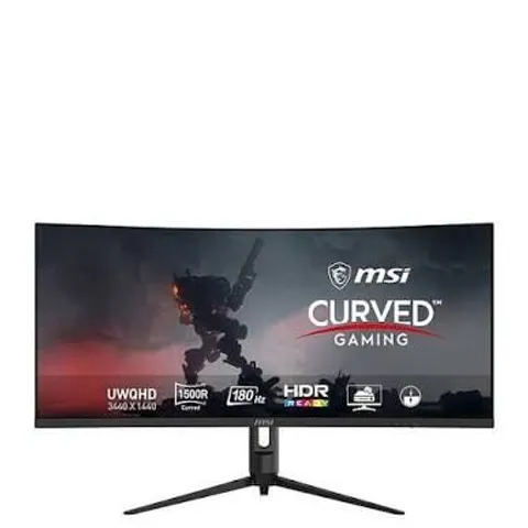 BOXED MSI MAG 342CQR E2 34-INCH, UWQHD, 180HZ, ADAPTIVE-SYNC CURVED GAMING MONITOR