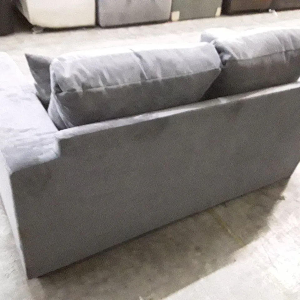 DESIGNER VALENCIA 2 SEATER SOFA - GREY FABRIC
