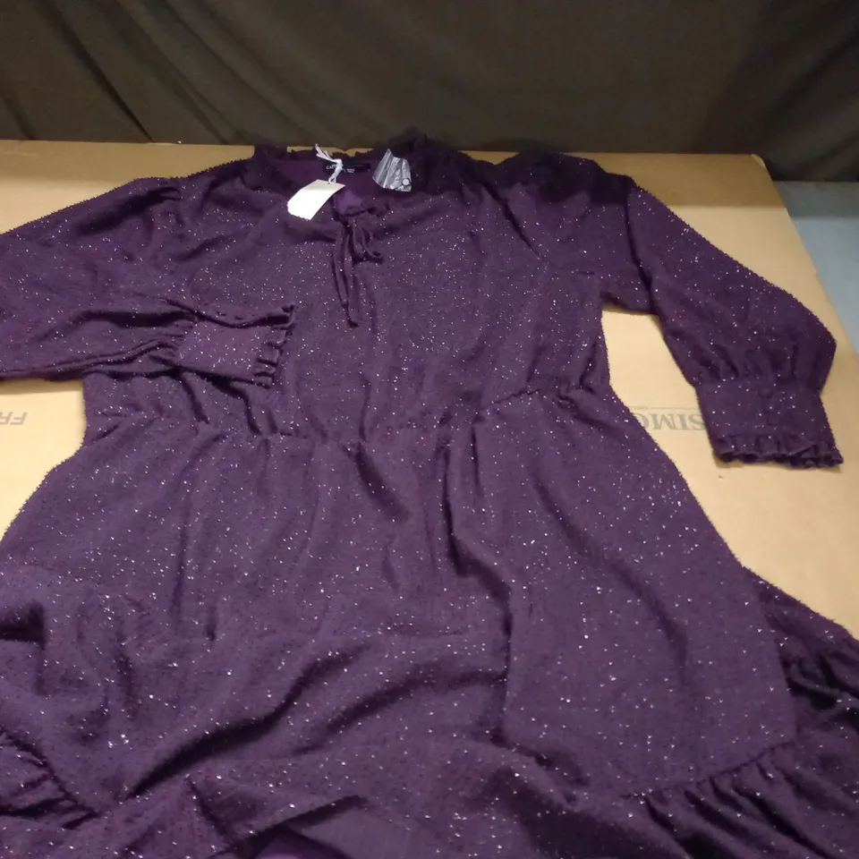 CAPSULE PURPLE GLITTER DRESS - UK 20