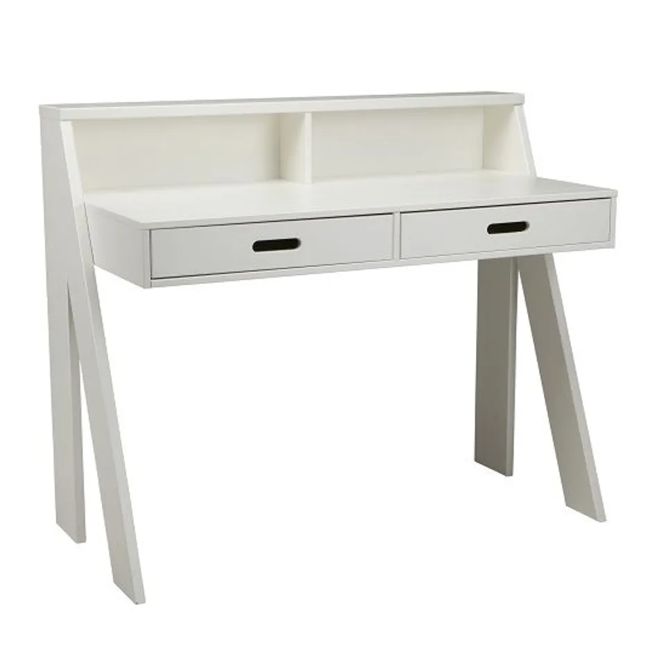 BRAND NEW BOXED ZANBURY MODERN WOODEN COMPUTER DESK IN WHITE (1 BOX)