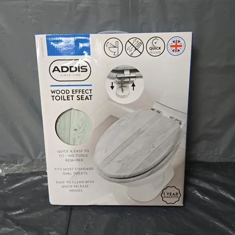 BOXED ADDIS WOOD EFFECT TOILET SEAT