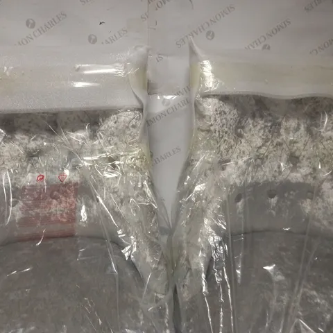 BOXED PAIR OF WARWICK GREY FABRIC DINING CHAIRS (1BOX)