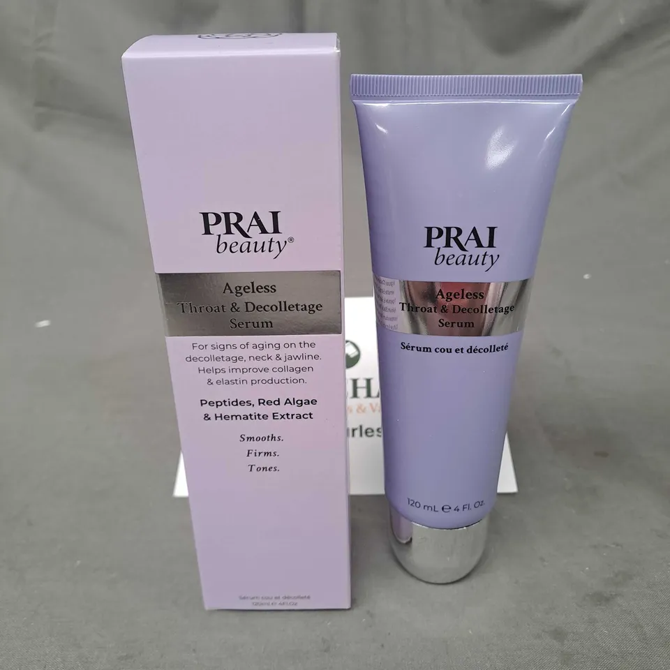 BOXED PRAI BEAUTY AGELESS THROAT & DECOLLETAGE SERUM 120ML