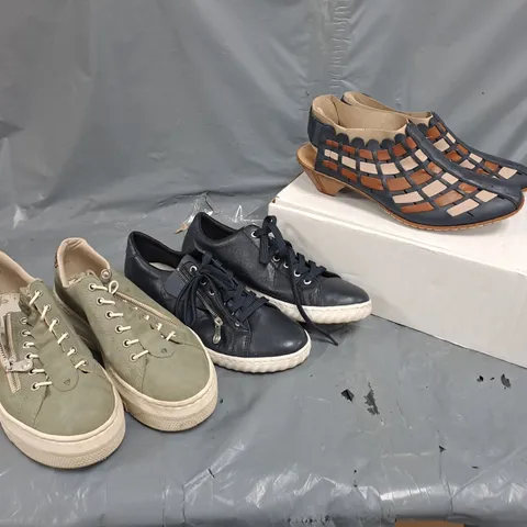 APPROXIMATELY 8 ASSORTED PAIRS OF SHOES IN VARIOUS STYLES, COLOURS AND SIZES