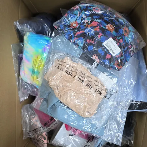 APPROXIMATELY 20 ASSORTED CLOTHING PRODUCTS IN VARIOUS STYLES & SIZES 