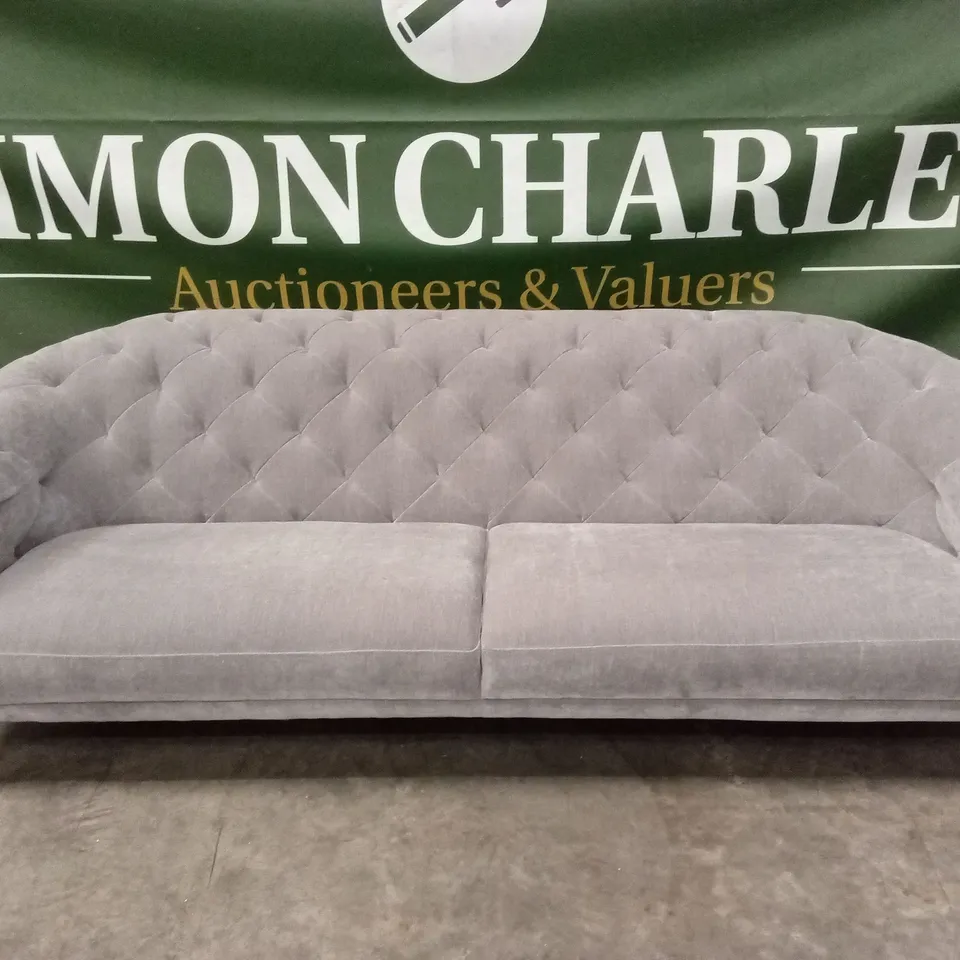DANETTI LUXE LARGE SEATER SOFA LIGHT GREY FABRIC