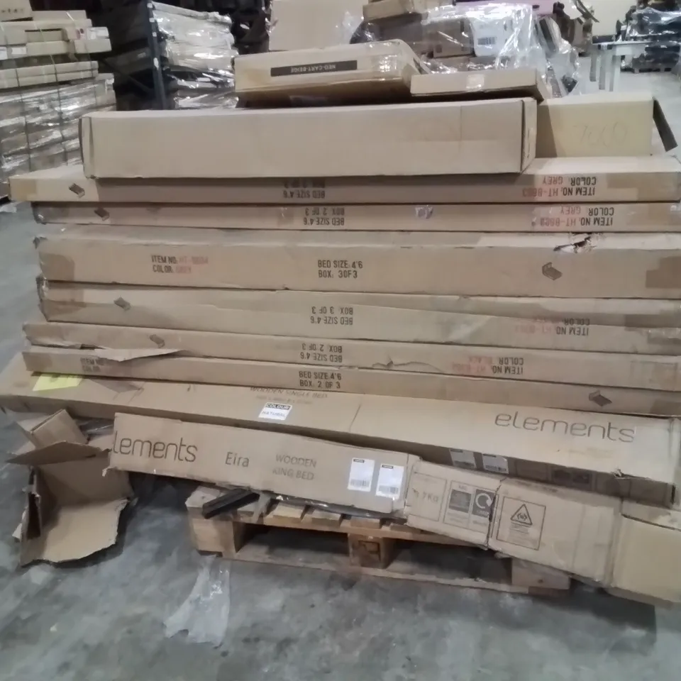 PALLET OF INCOMPLETE BEDS SETS 