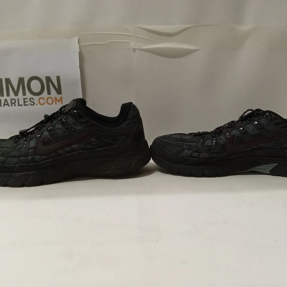 NIKE P-6000 BLACK BURGUNDY CRUSH SIZE UK10