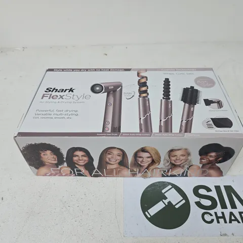 SHARK FLEXSTYLE HAIR DRYER WITH ATTACHMENTS – BOXED (32MM & 24MM AUTO-WRAP CURLERS) FACTORY SEALED