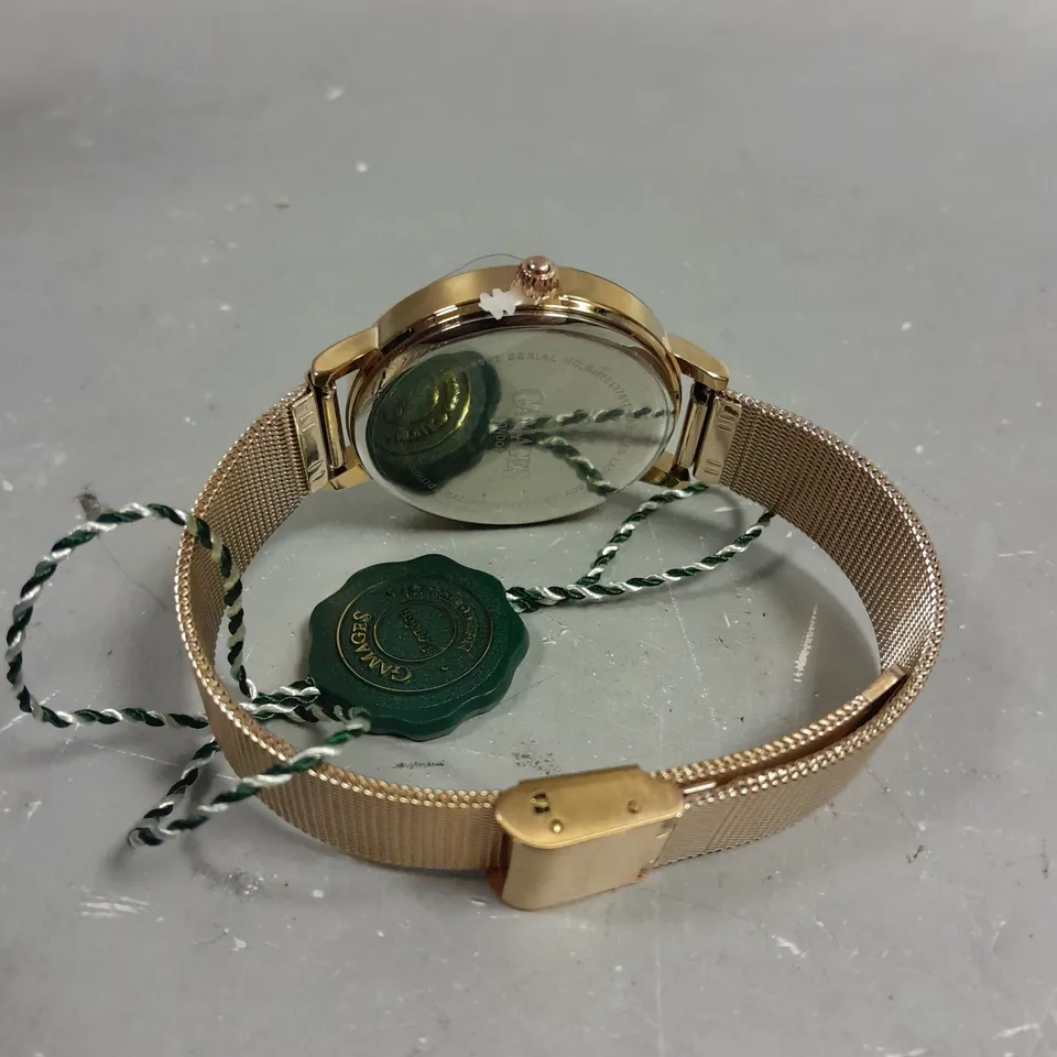 GAMAGES LONDON LADIES SOPHISTICATED ROSE BLUE DIAL WATCH 