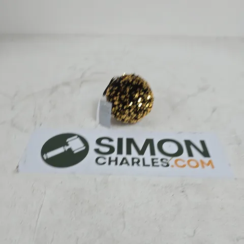 APPROXIMATELY 36 GISELA GRAHAM BLACK & GOLD SEQUIN BALL CHRISTMAS BAUBLES