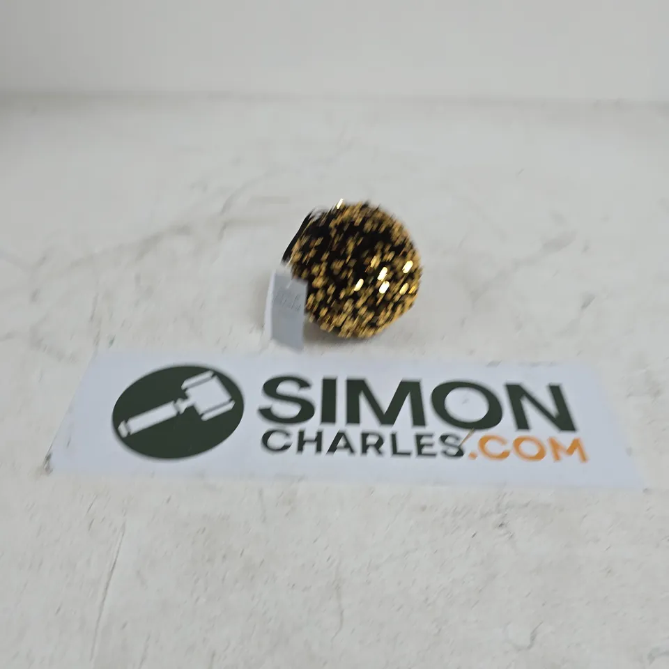 APPROXIMATELY 6 GISELA GRAHAM BLACK & GOLD SEQUIN BALL CHRISTMAS BAUBLES