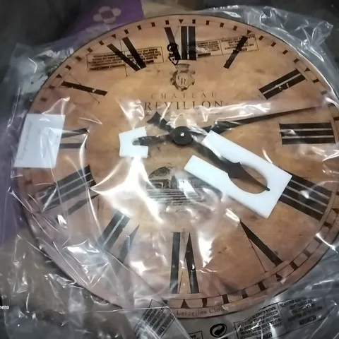 BOXED LARGE FRENCH WINE WALL CLOCK