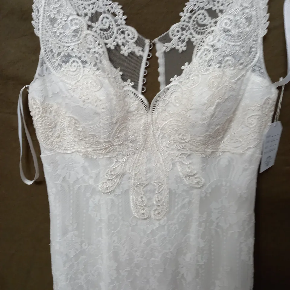 LACE OVERLAY WEDDING DRESS - 10