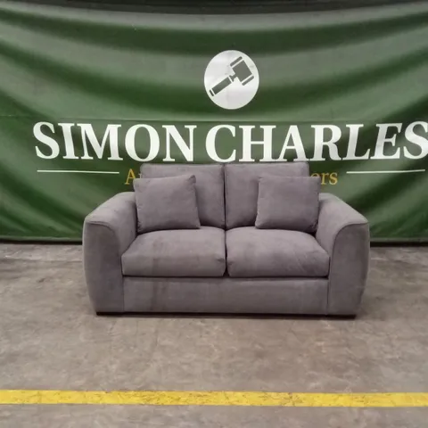 SEOUL 2 SEATER STANDARD BACK FABRIC SOFA - GREY