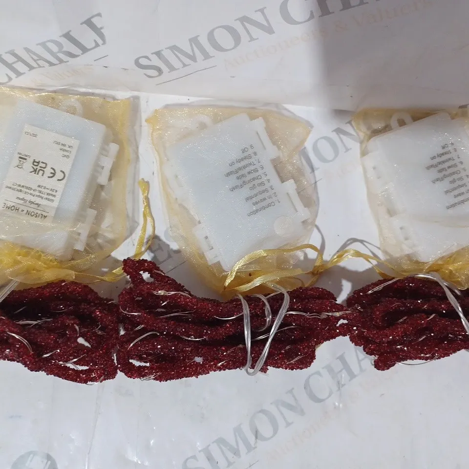 BOXED OUTLET ALISON CORK 2M INDOOR/OUTDOOR PRE-LIT GLITTER ROPE STRANDS