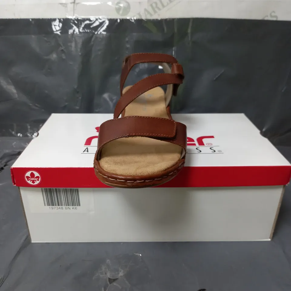RIEKER ANTI-STRESS SANDALS BROWN SIZE 6