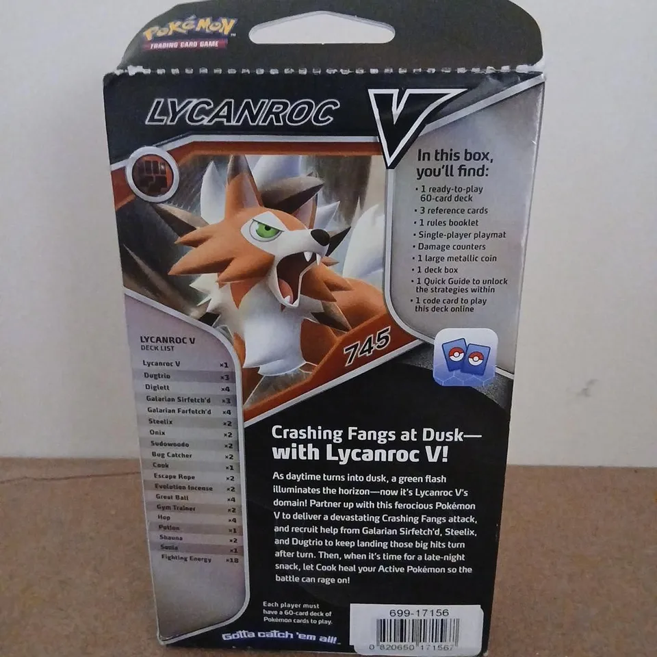 POKÉMON LYCANROC V DECK BOX – 60-CARD READY-TO-PLAY DECK (TRADING CARD GAME)
