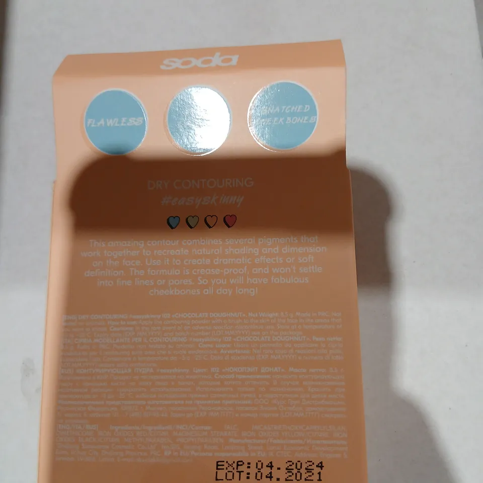 APPROXIMATELY 48 SODA COSMETIC DRY CONTOURING EASY SKINNY CHOCOLATE DOUGHNUT 8.5G