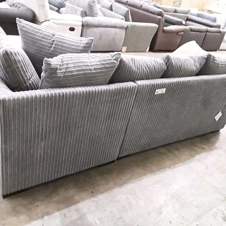 DESIGNER AMALFI SCATTERBACK RH CORNER CHAISE - CHARCOAL CORDUROY FABRIC