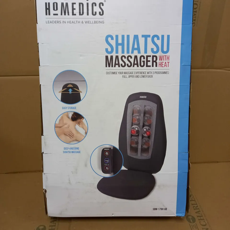 BOXED HOMEDICS SHIATSU MASSAGER WITH HEAT