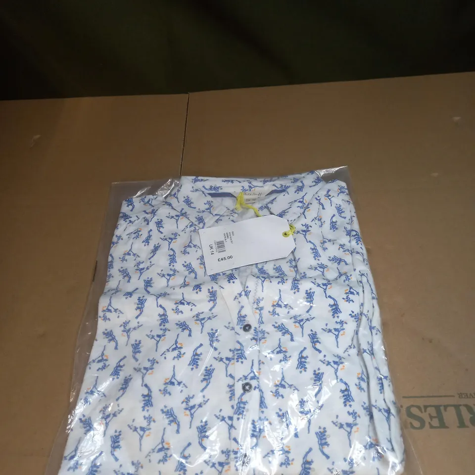 ANNIE FLORAL JERSEY SHIRT SIZE 14