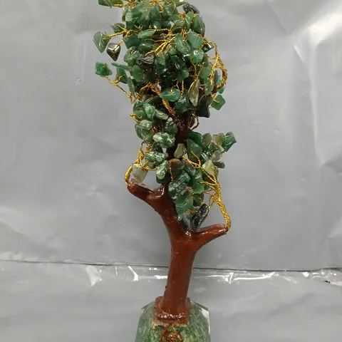 36 BOXED DECORATIVE TREES (SIZE 23X5X1 CM) - GREEN & BROWN