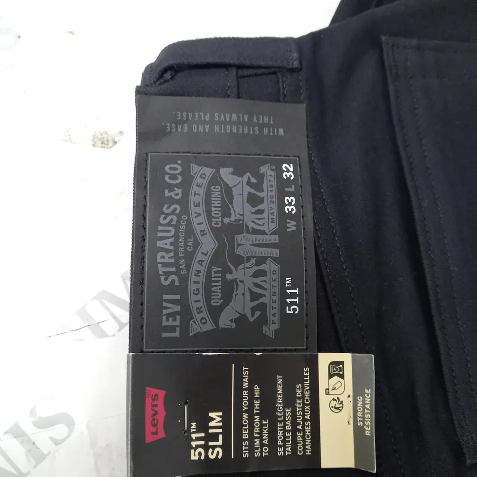 LEVIS BLACK SLIM FIT STRONG RESISTANCE JEANS 