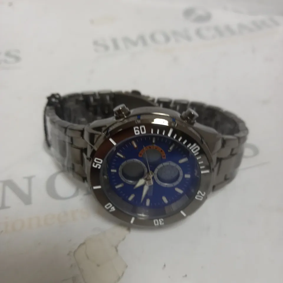 BOXED BARKERS OF KENSINGTON PREMIER SPORT BLUE DIAL WATCH 