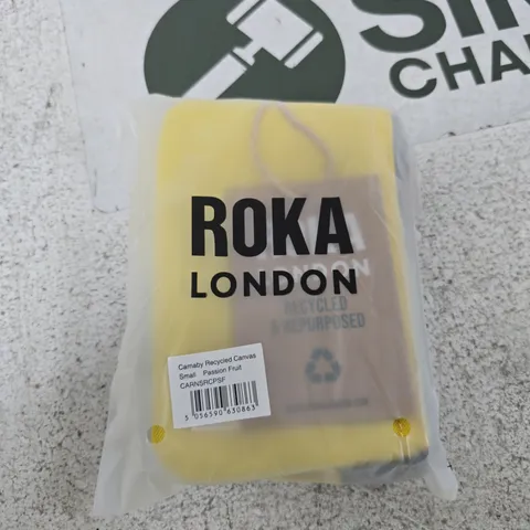 ROKA LONDON CARNABY RECYCLED CANVAS – SMALL PASSION FRUIT ACCESSORY