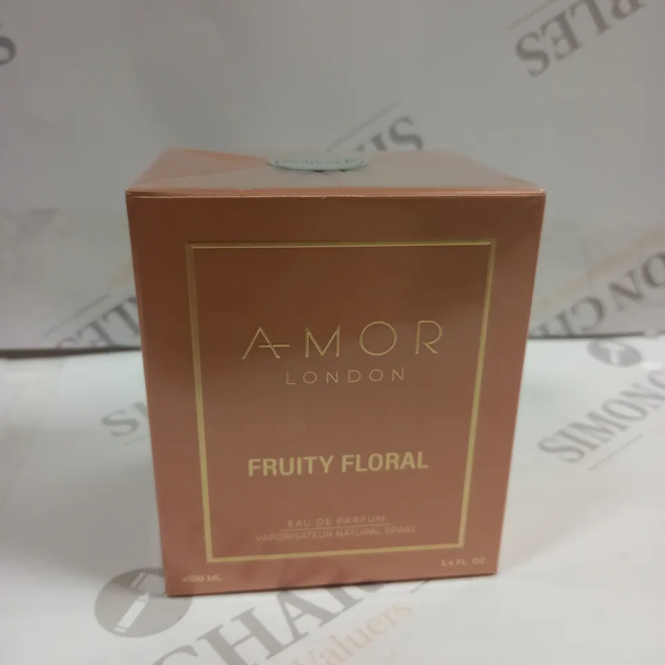 BOXED & SEALED AMOR LONDON FRUITY FLORAL EUA DE PARFUM - 100ML