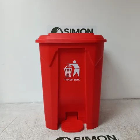 RED PLASTIC PEDAL BIN (TRASH BOX) – COMPACT KITCHEN TRASH CAN