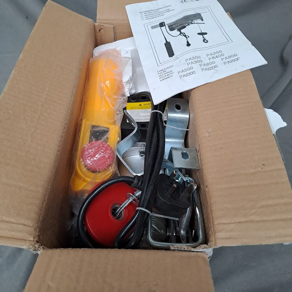 BOXED ELECTRIC HOIST - COLLECTION ONLY
