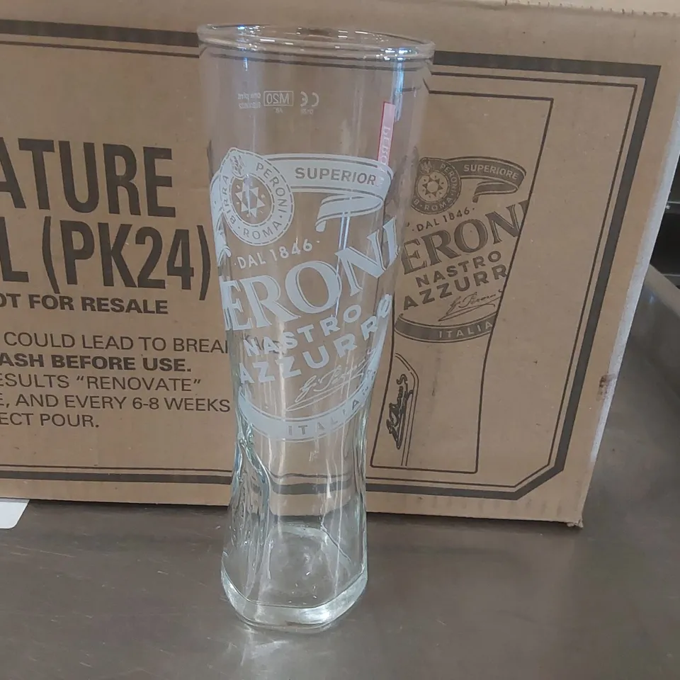 24x BOXED PERONI PINT GLASSES