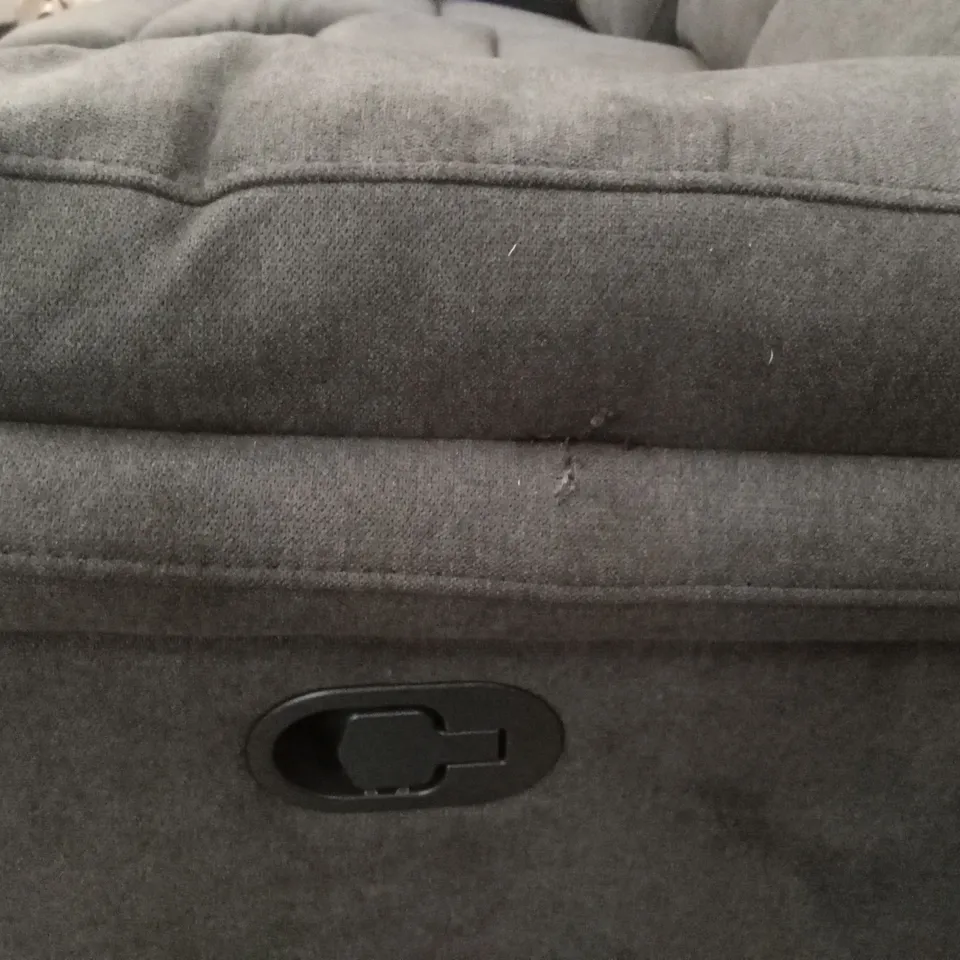 ALBION CHENILLE 3 SEATER HIGH BACK MANUAL RECLINER SOFA - CHARCOAL RRP £679