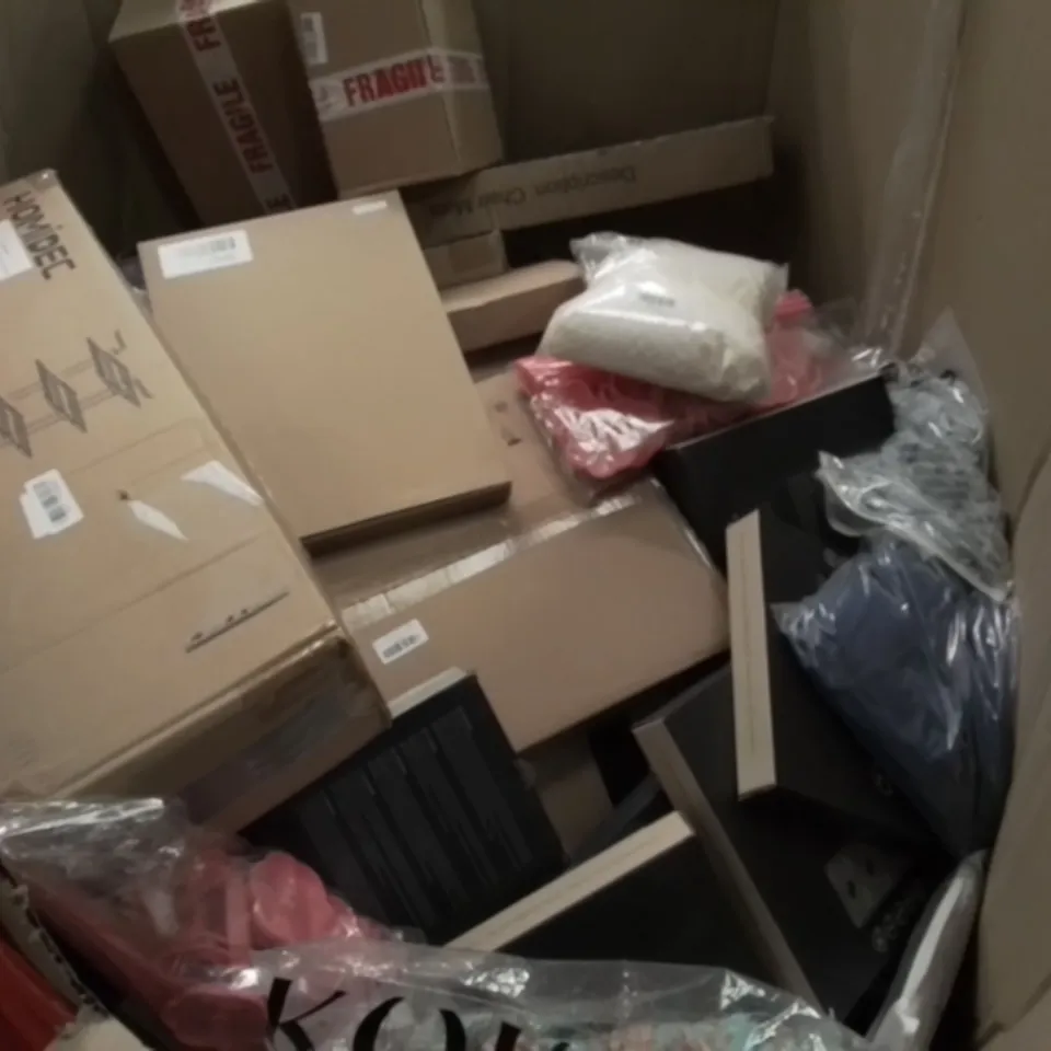 UNPROCESSED PALLET OF ASSORTED ITEMS TO INCLUDE TELESCOPIC LADDER, HOMERELLA BATH MATS AND USB TOWER FANS