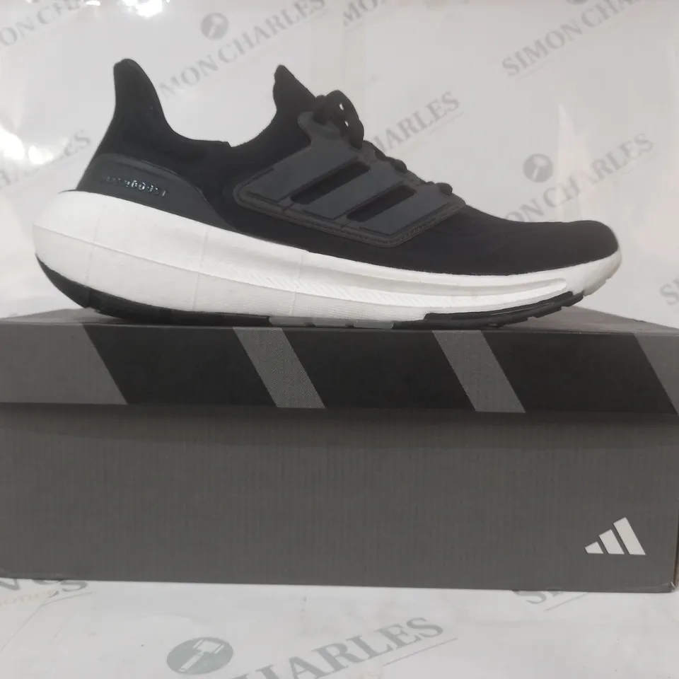 BOXED PAIR OF ADIDAS ULTRABOOST LIGHT SHOE SIN BLACK UK SIZE 9