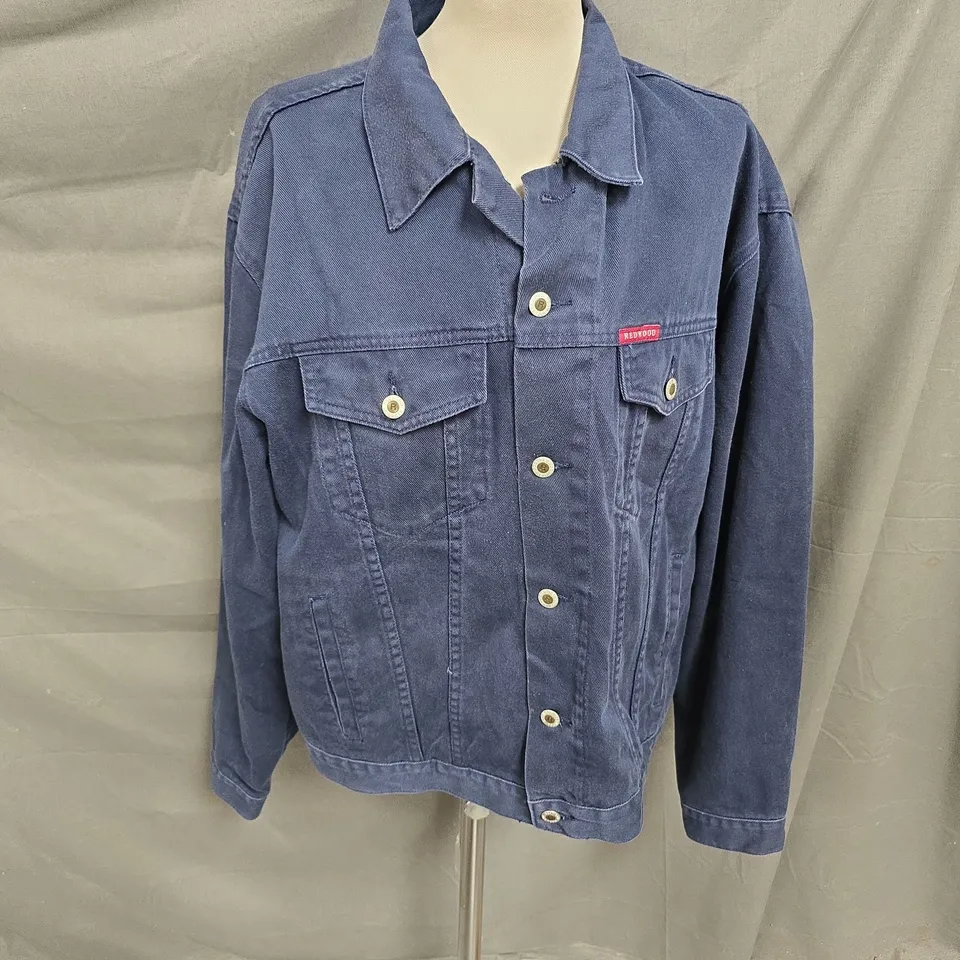 REDWOOD BUTTON UP JACKET IN BLUE SIZE XL