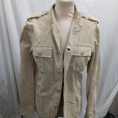 PRETTY GREEN CREAM UNISEX JACKET - SIZE SMALL