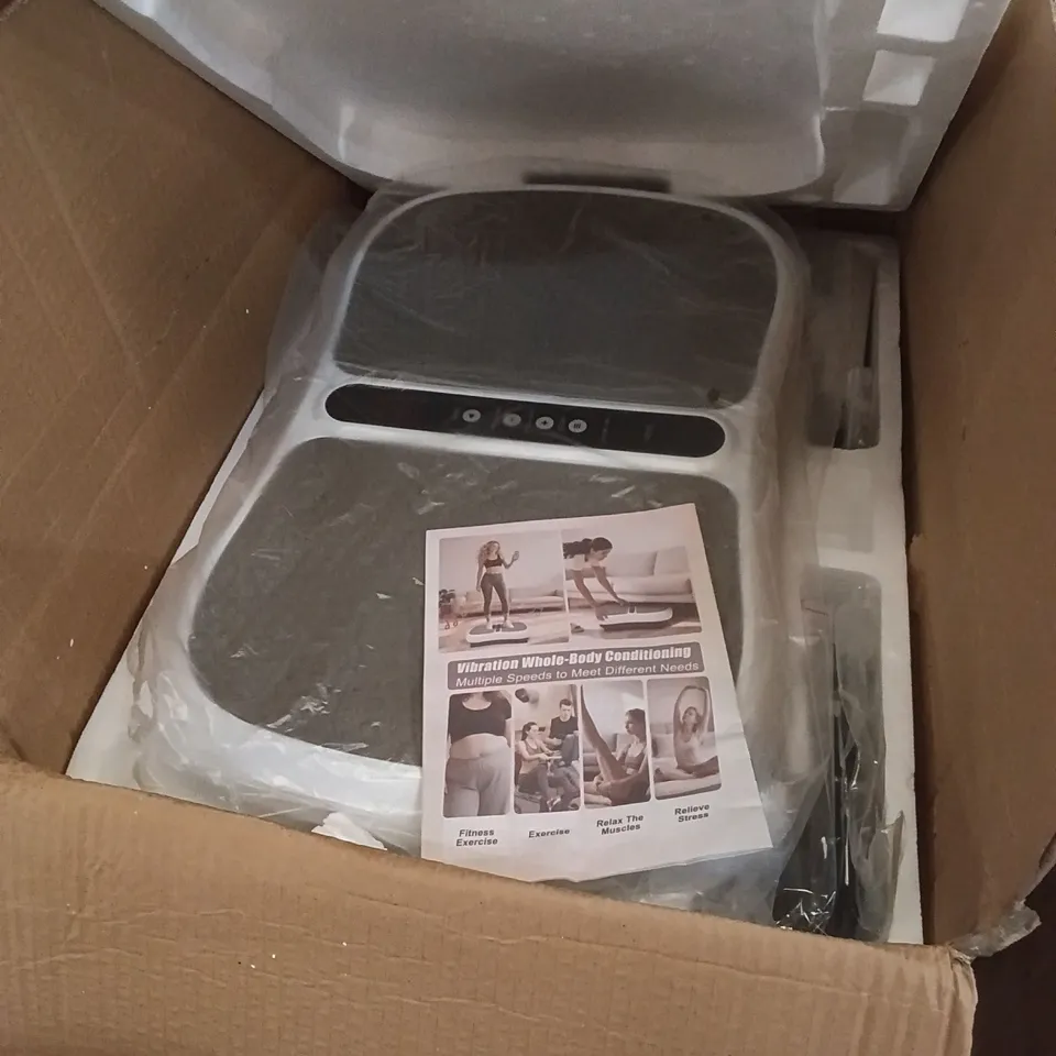 BOXED WHOLE-BODY VIBRATION PLATE EXERCISE MACHINE WITH REMOTE