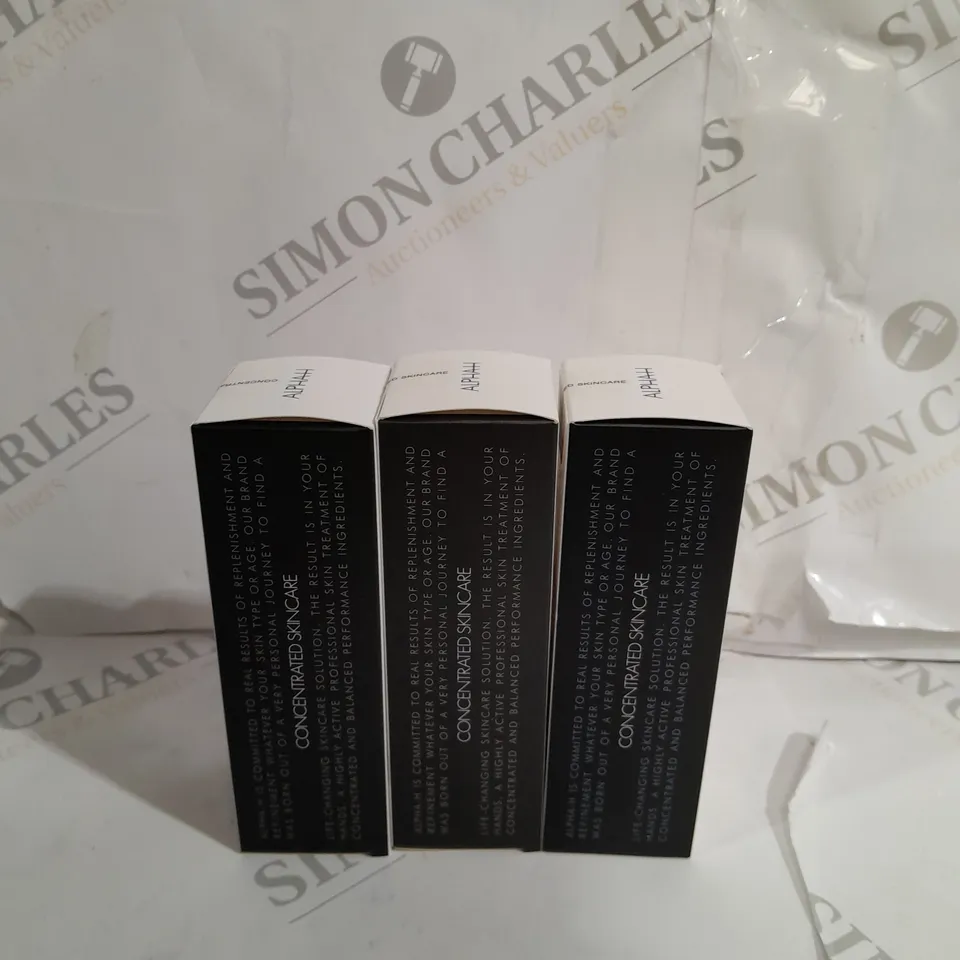 3 BOXED ALPHA-H PRODUCTS TO INCLUDE VITAMIN A, B, E DROPS (50ml)