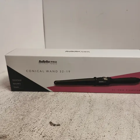 BOXED BABYLISS PRO CONICAL WANDS 32-19