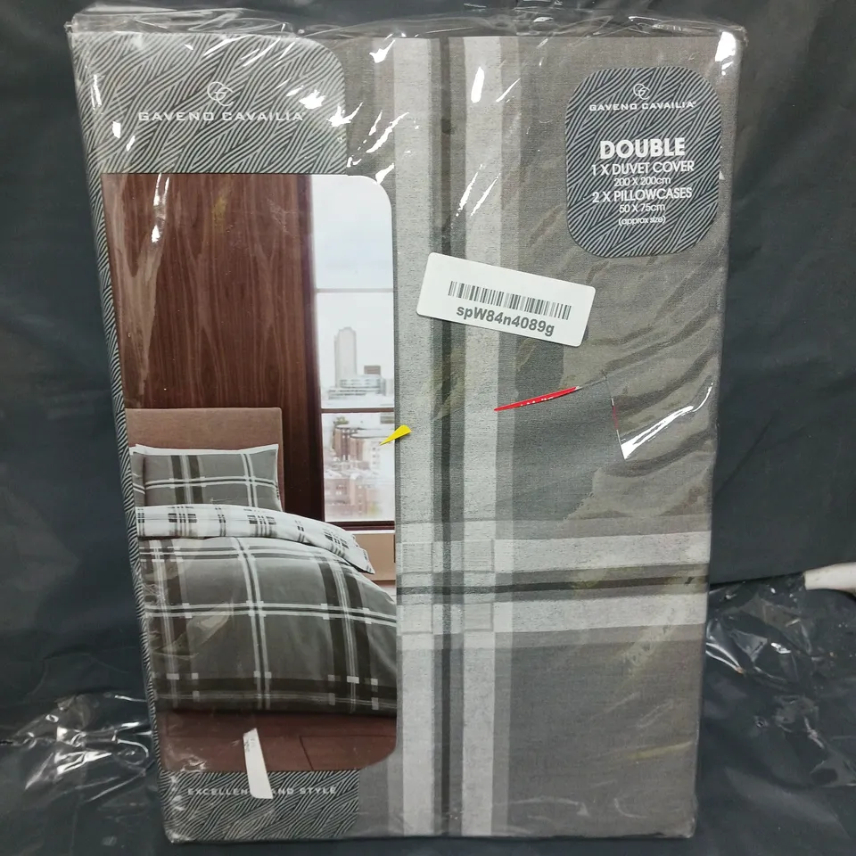 GAVENO CAVAILIA DOUBLE DUVET COVER IN GREY